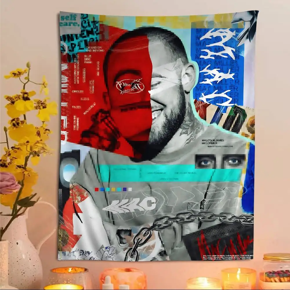 

Singer M-Mac Miller Hippie Wall Hanging Tapestries Art Science Fiction Room Home Decor Kawaii Room Decor