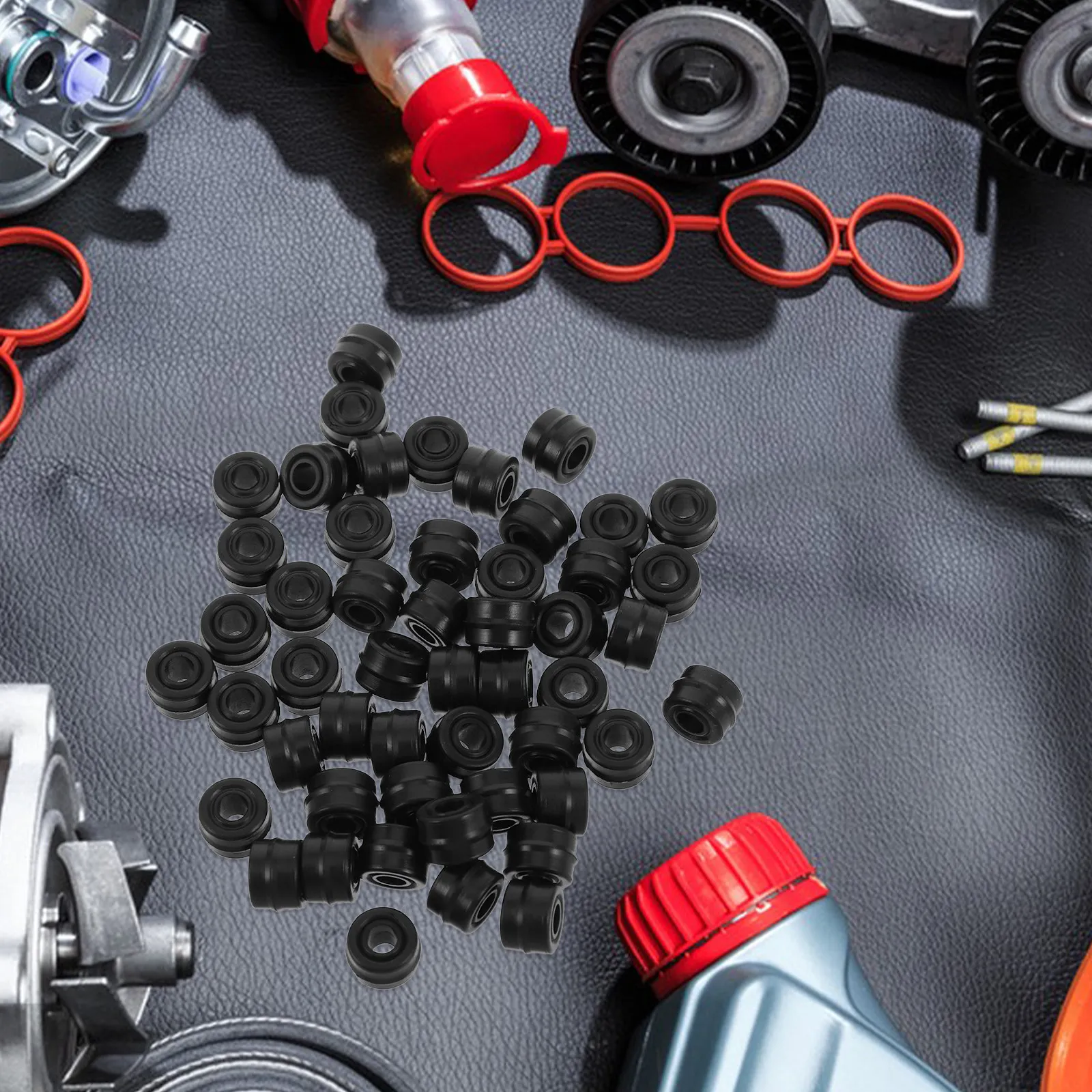 

50Pcs Automotive Air Conditioning Gasket Set Rubber Universal Seal Kit for R134a Refrigerant Car Ac Opener Rings Easy Install