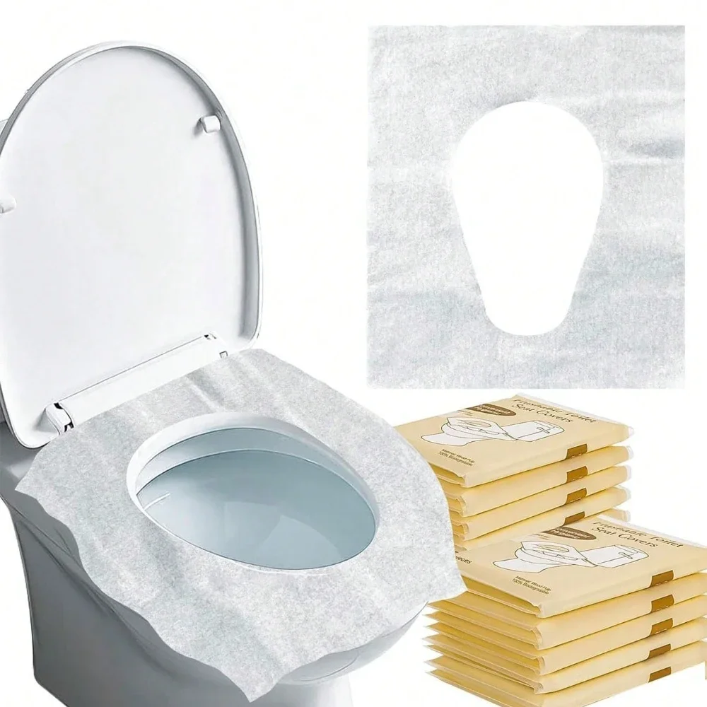 10pcs/pack Disposable Toilet Seat Covers Water-soluble Portable Toilet Seat Covers Portable Travel and Business Toilet Cushions view 2