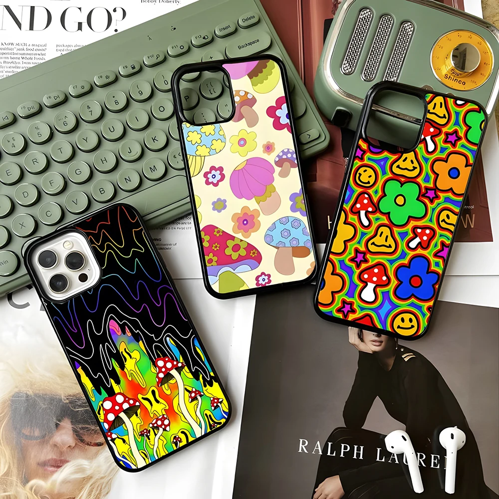 Shrooms Phone Case Silicone PC+TPU For IPhone 6S 7 8 Plus X Xs Max For Apple Phone XR 11 12 MINI Pro Hard Fundas Shell Cover Hot