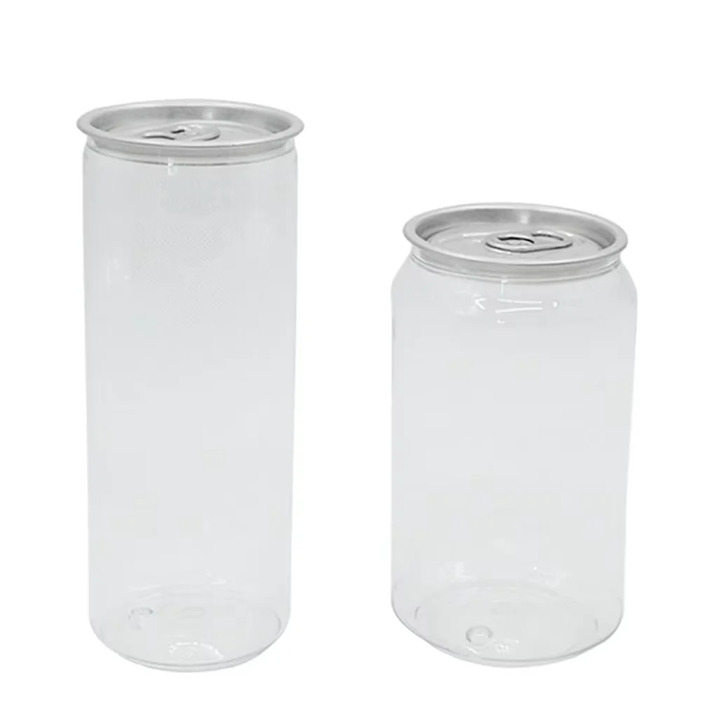 

200pcs 330ml/250ml Can with Lid PET Bottle Cap Lid PET Can for Milk Tea/coffee/Beverage/Drink