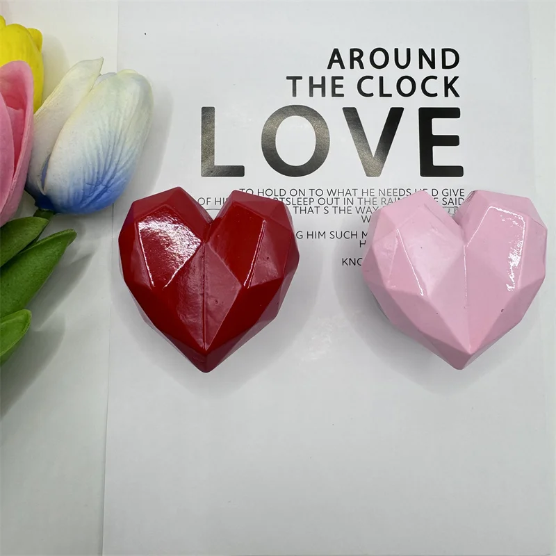 Love Heart 3D Diamond Crystal Ball supporto per telefono impugnatura per dito staffa Tok accessori universali supporto per geometria per iPhone 17 16 15