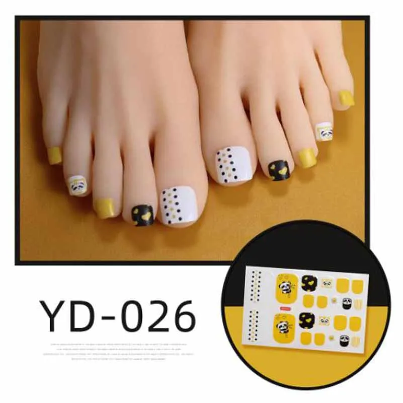 Calcomanías adhesivas Para uñas de los pies, cobertura completa, envolturas adhesivas Para uñas de los pies, decoraciones para puntas de uñas de los pies, Pegatinas Para Uñas