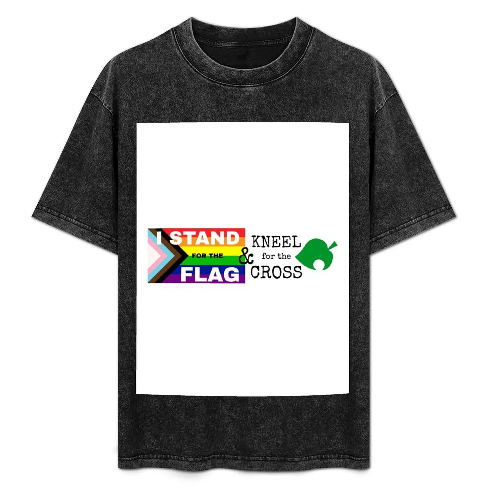 

I Stand for the Pride Flag & Kneel for the Cross Meme T-Shirt Funny t-shirt graphic t shirts for a boy black t-shirts men