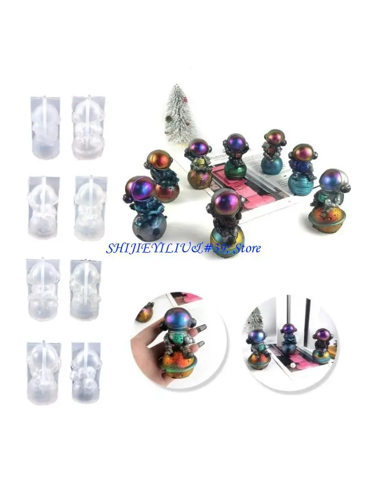 

E21F Gypsum Three-dimensional Astronaut Ornaments Pendant Silicone Mold