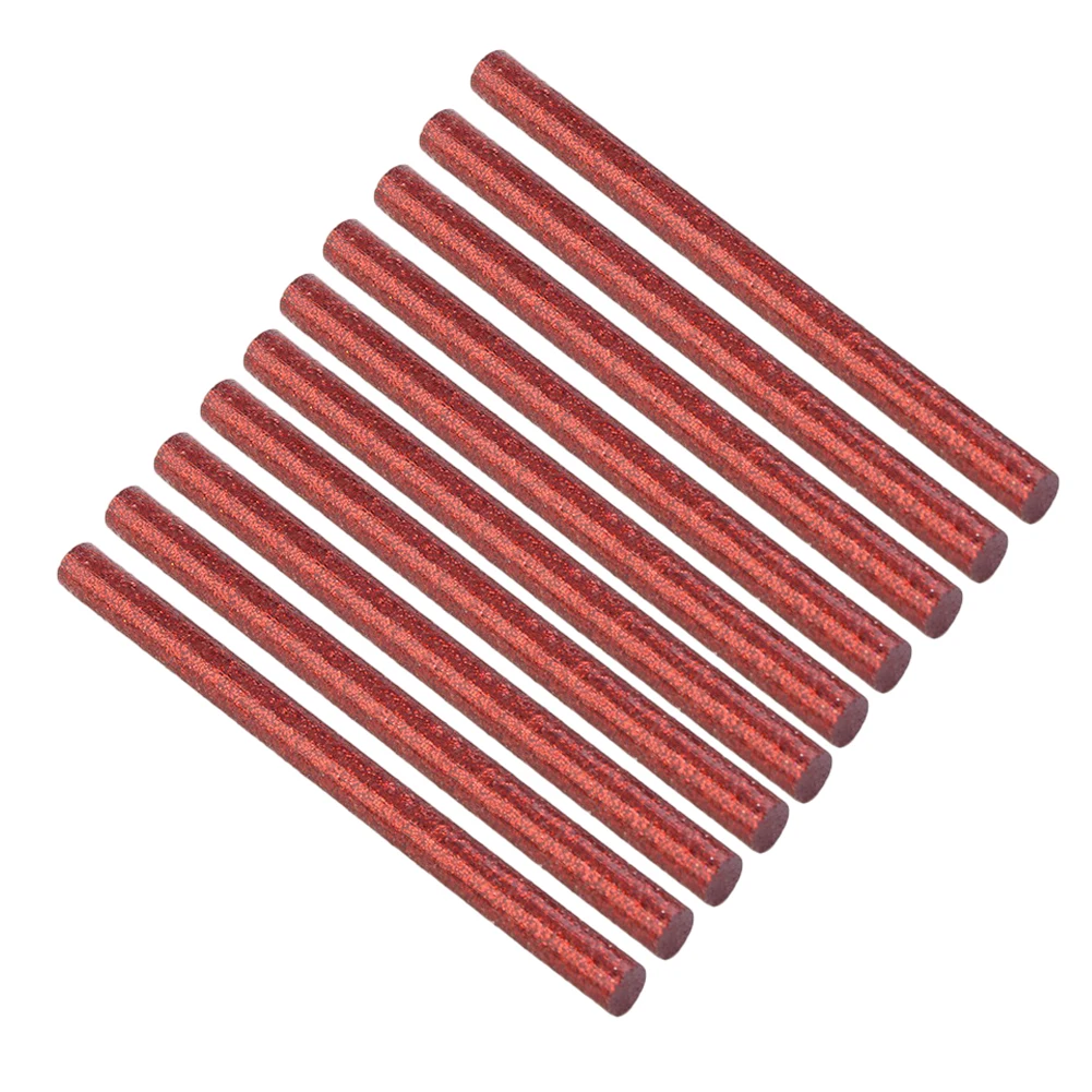 10Pcs Hot Glue Sticks Glitter Glue Sticks Colored Hot Melt Glue Resin Adhesive 80-150 ℃ For Plastic Fiber Repairing 7×100mm