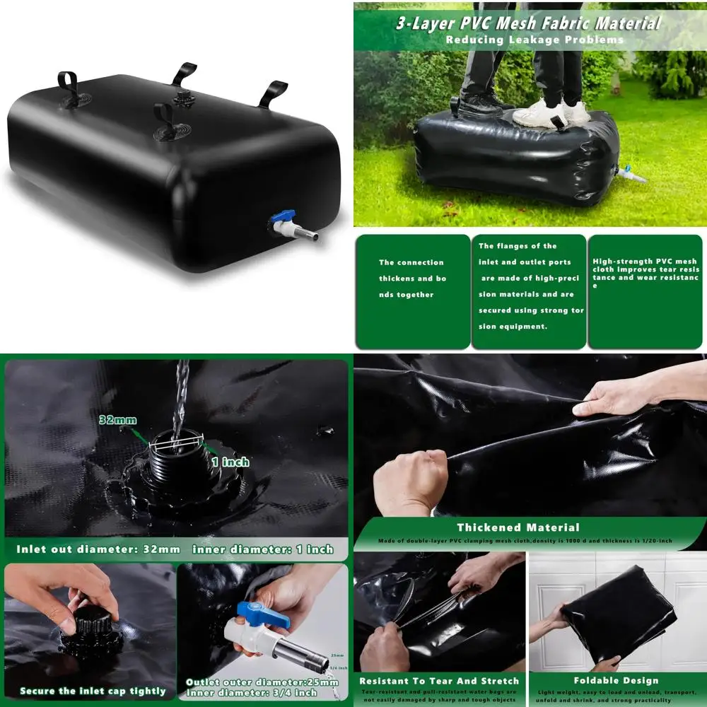 Serbatoio dell'acqua dolce pieghevole di grande capacità - Vescica portatile per riporre l'acqua per sollievo in caduta, 3000 litri/792,5 galloni