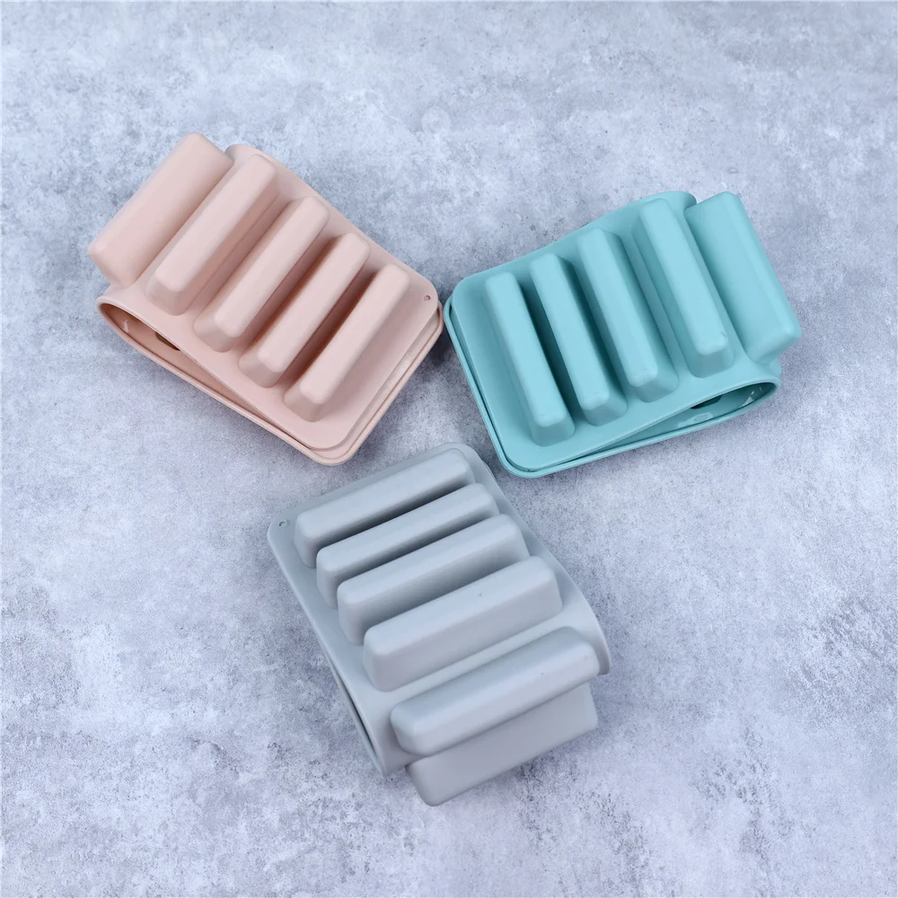 10 Holes Silicone Forms Long Strip Finger Biscuit Silicone Mold Oven Cake Puff Ice Cube Mould Tray Bakeware DIY Baking Tools