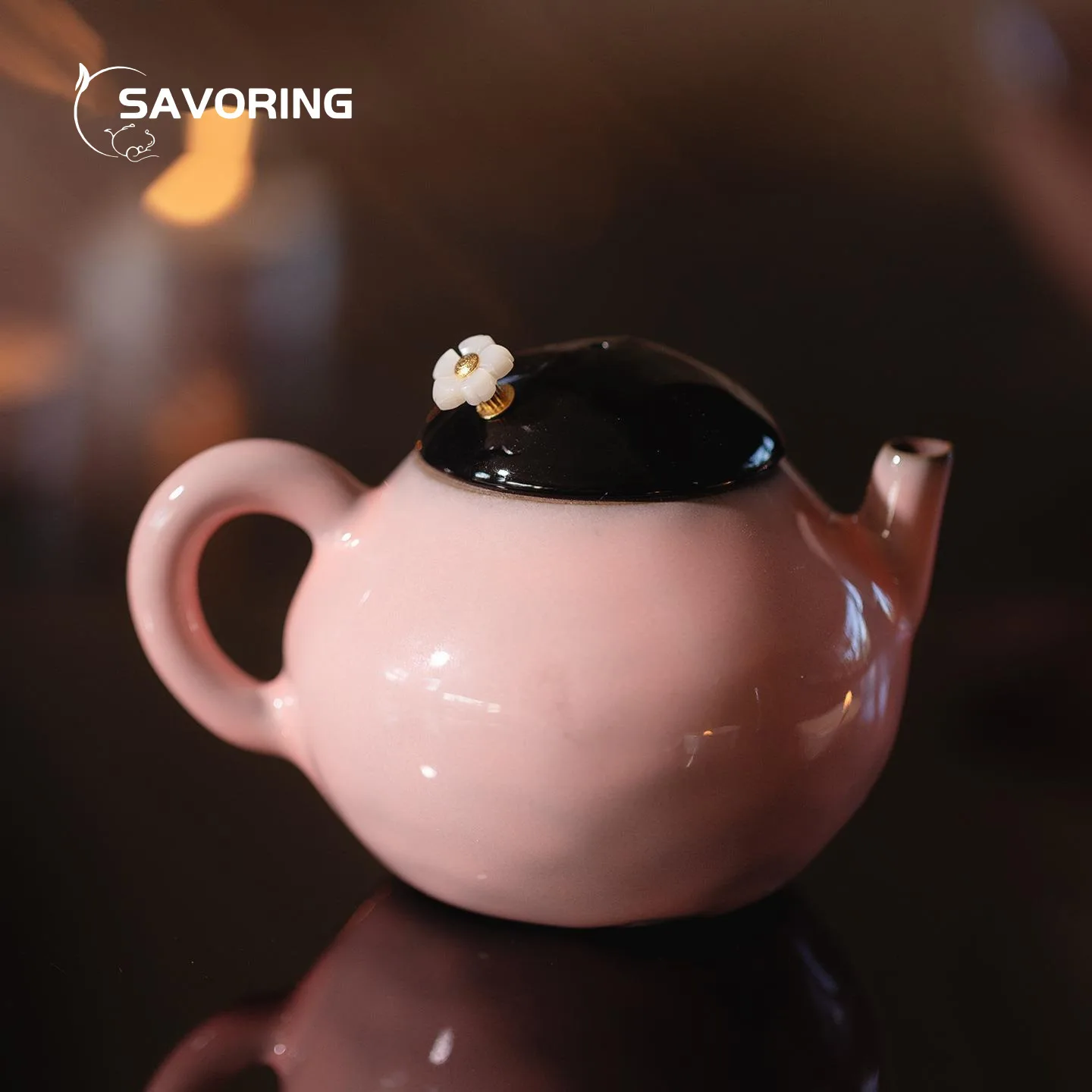 

Inno Kaisong Liuxia Pink High-Value Women's Chinese Antique Style Small Household Handheld Teapot