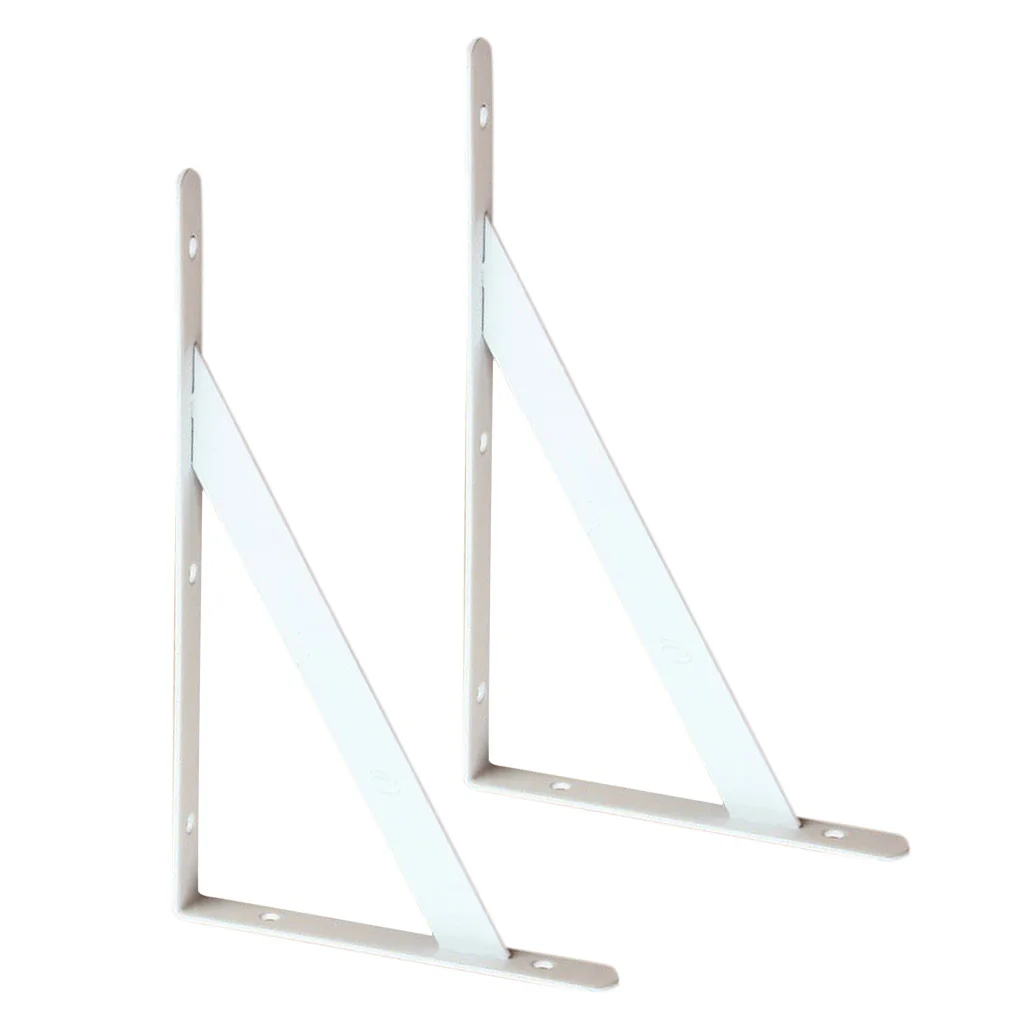 2pcs Wall Shelf Brackets Heavy Duty Support Metal Wall Rack