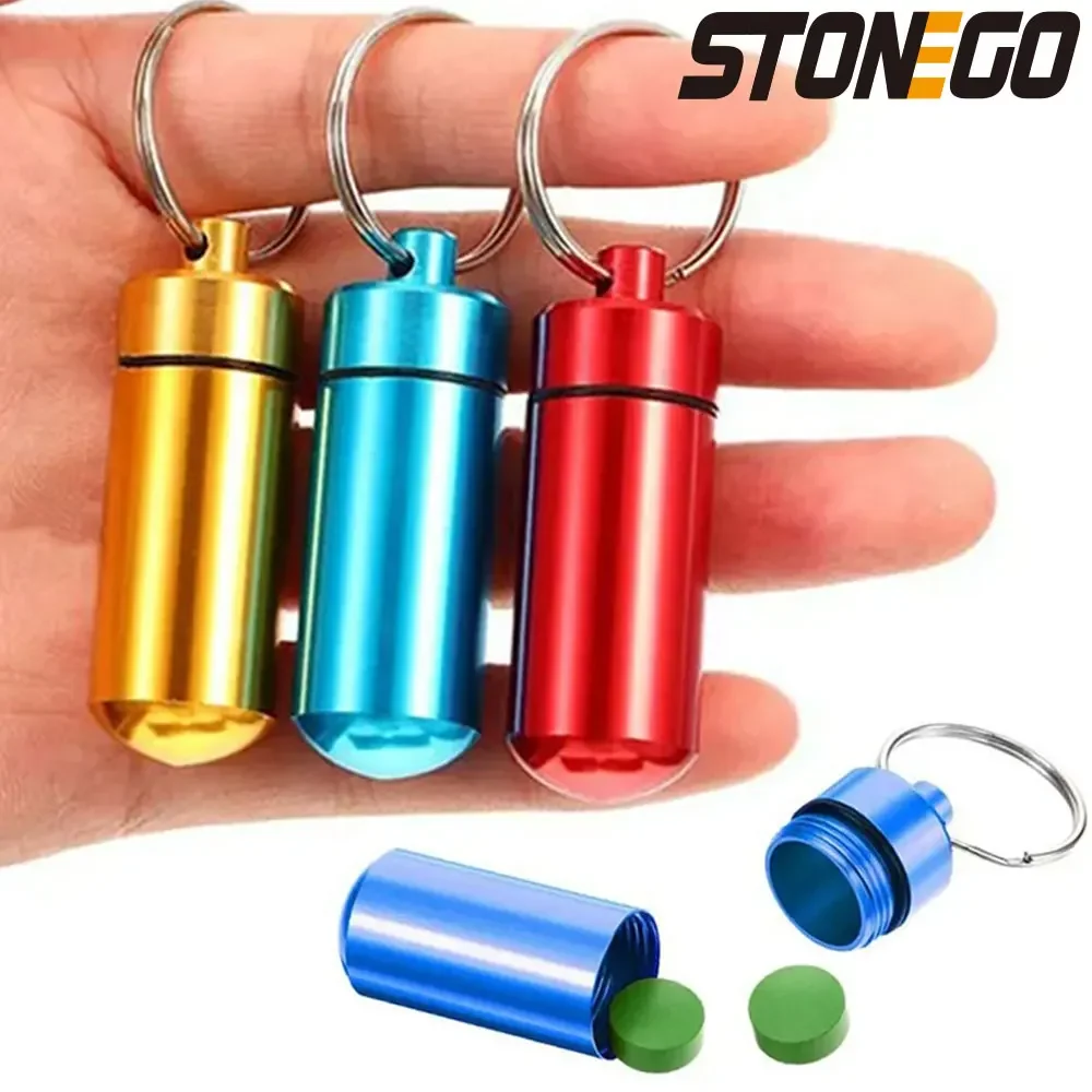 Portable Mini Waterproof Aluminum Pill Box Cases Container Organizer Storage Tablets Bottle Medicine Vitamin Pillboxes Fish Oils