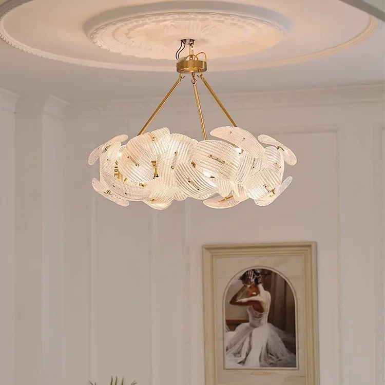 Retro American French chandelier Italian modern light luxury living room dining room master bedroom Nordic simple headlight