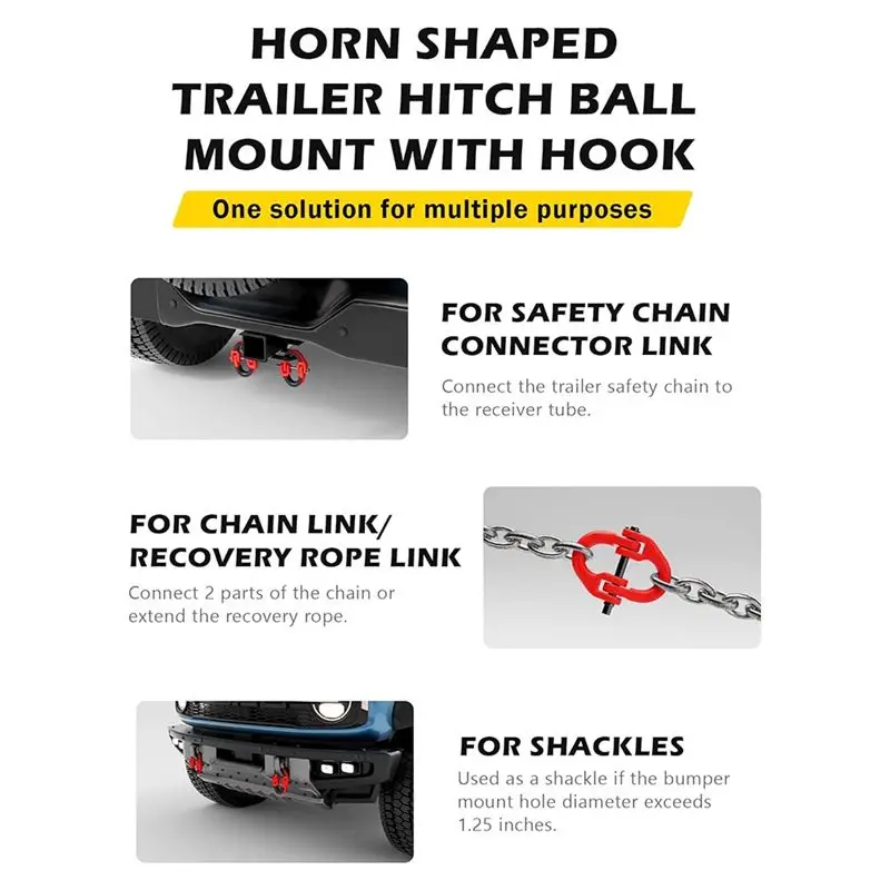 【Доставка в пределах зединителя безопасной цепи, соединительное звено для буксирного сцепного устройства Hammerlock 1/2 дюйма, комплект из 2 соединителей буксирной цепи из легированной стали G80