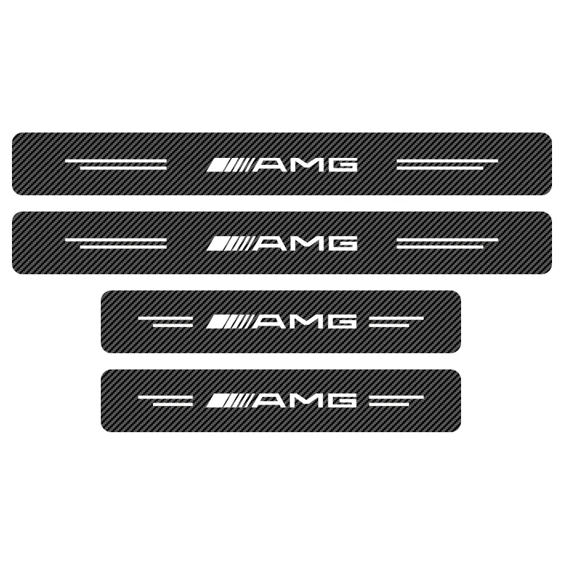 عتبة السيارة قطاع ملصقات السيارات ألياف الكربون المضادة للخدش ملصق عتبة الباب حامي لمرسيدس بنز AMG W108 اكسسوارات