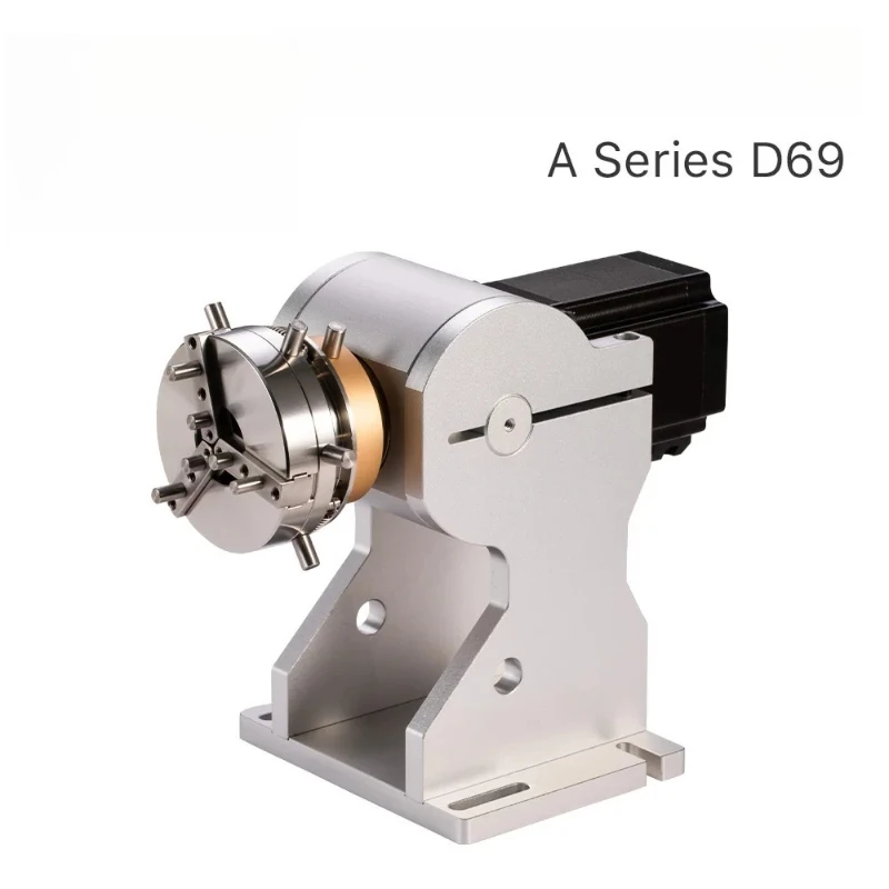 Three Chuck Rotary Worktable Rotary Device Diameter 69/80/100 Fixture Gripper for Co2 Fiber Marking Machine Extra Axis