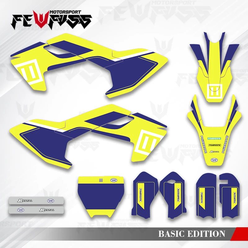 

Графические наклейки Fewfuss, наклейки для мотоцикла на заказ для Husqvarna TC50 2016 2017 2018 2019 2020 2021 2022 2023