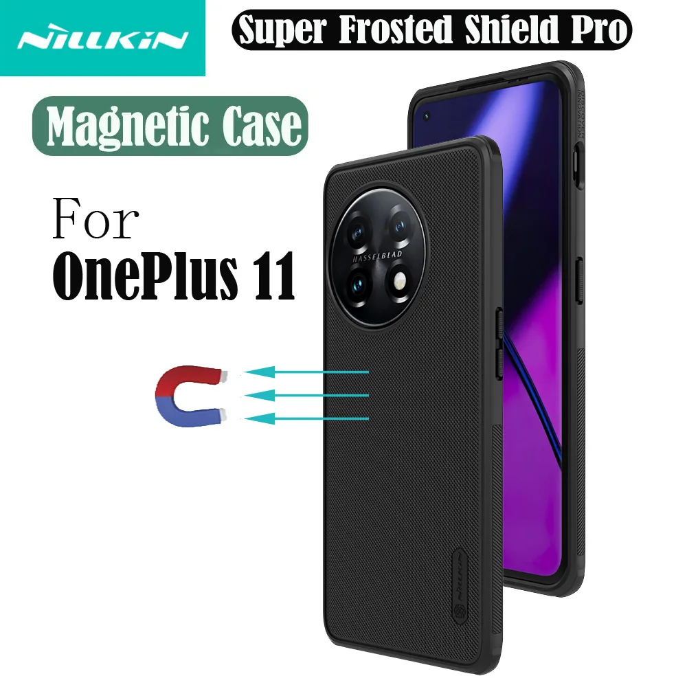 

Для OnePlus 11 Чехол Для MagSafe Nillkin Frosted Shield Pro ТПУ Рамка магнитная телефонная Противоударная Обложка для One Plus 11 OnePlus11