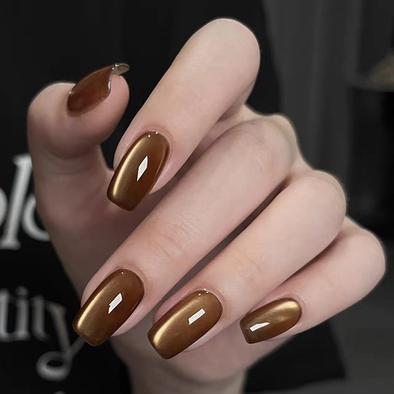 12 ML/PCS Autunno Maillard Perle di Vetro Bollire Nuovo Tè Sbiancamento Pietra di Cristallo Occhio di Gatto Gel Smalto Per Il Natale Halloween