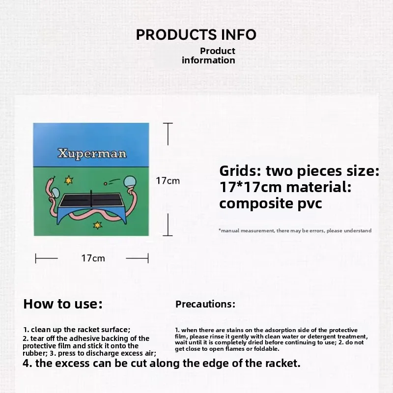 XUPERMAN الإبداعية اللون تنس الطاولة المطاط حامي قابل للغسل وقابلة لإعادة الاستخدام الهواء المضادة للأكسدة طويلة الأمد قبضة مبتذل #3