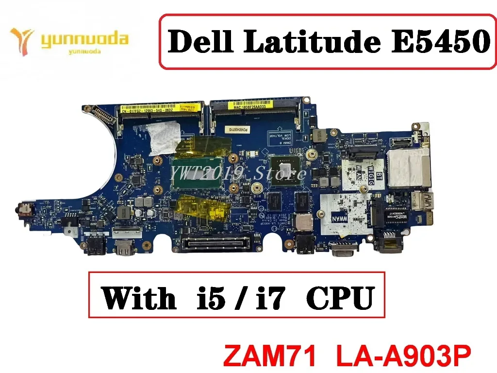 

Original For Dell Latitude E5450 Laptop motherboard With I5 I7 CPU GT840 2GB ZAM71 LA-A903P tested good free shipping