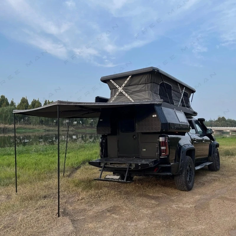 Gas Strut Assisted Straight Lift Rooftop Tent Soft Shell Pop up with Luggage Rack for Dadao Explore