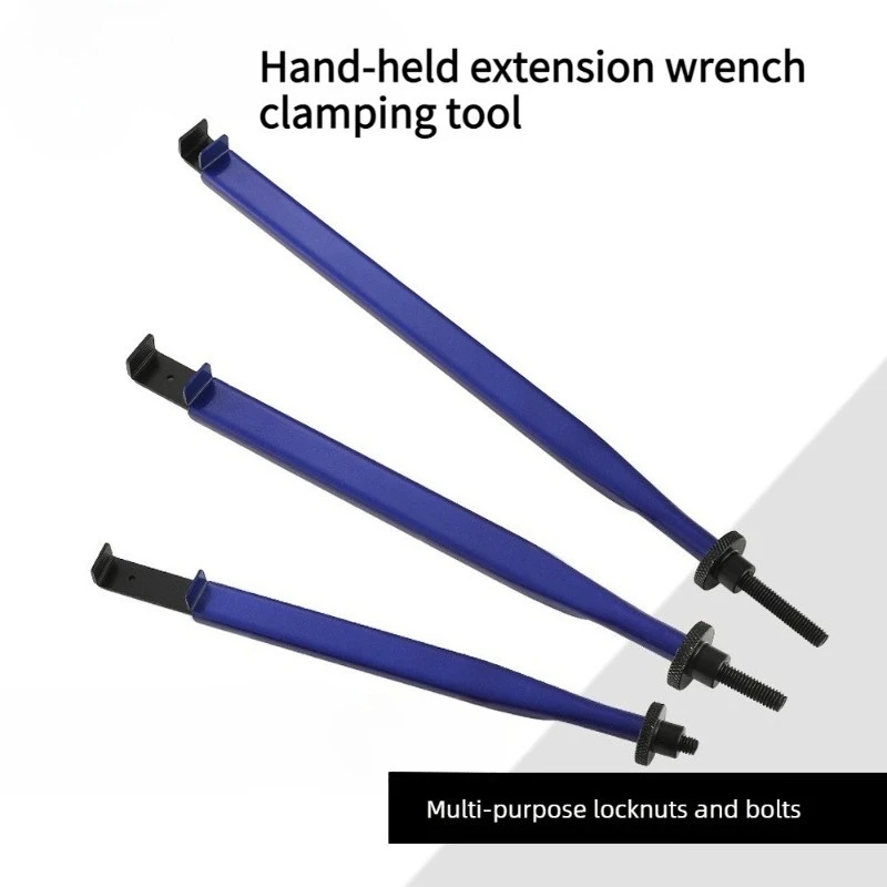 

Extension Clamp Wrench Set 19cm 27cm 37cm Adjustable Jaws for Tight Space Bolt Nut Hose Clamping Long Reach Car Repair Tool Kit