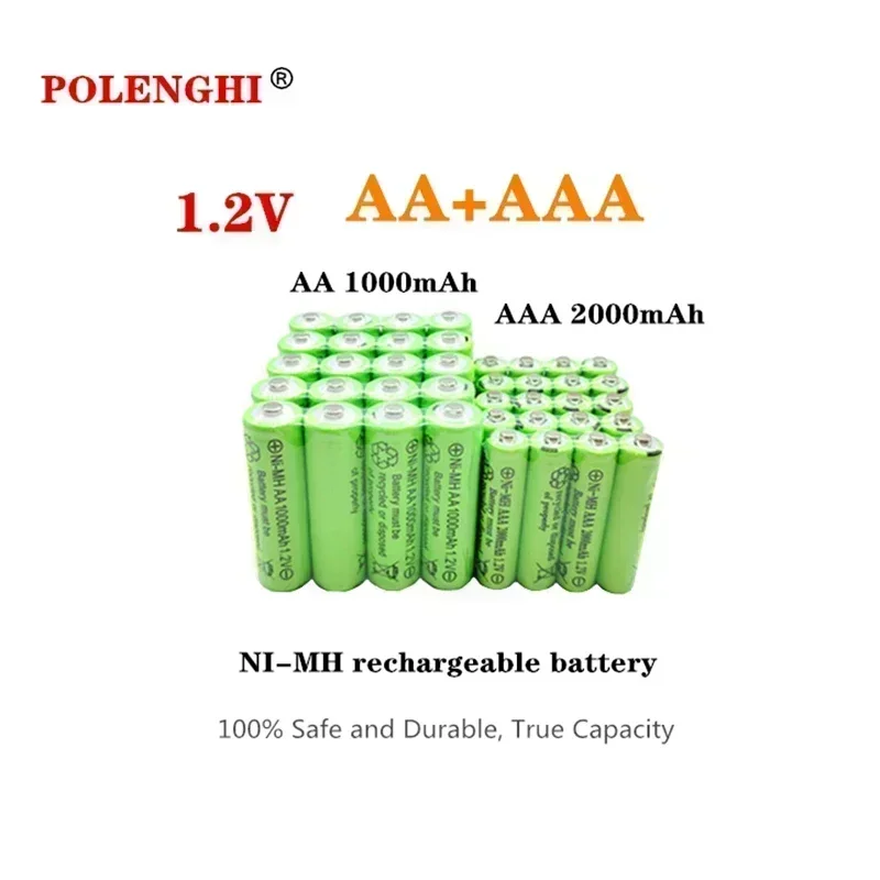 

AA 1.2V 1000mAh AAA 1.2V 2000mAh NI-MH rechargeable battery