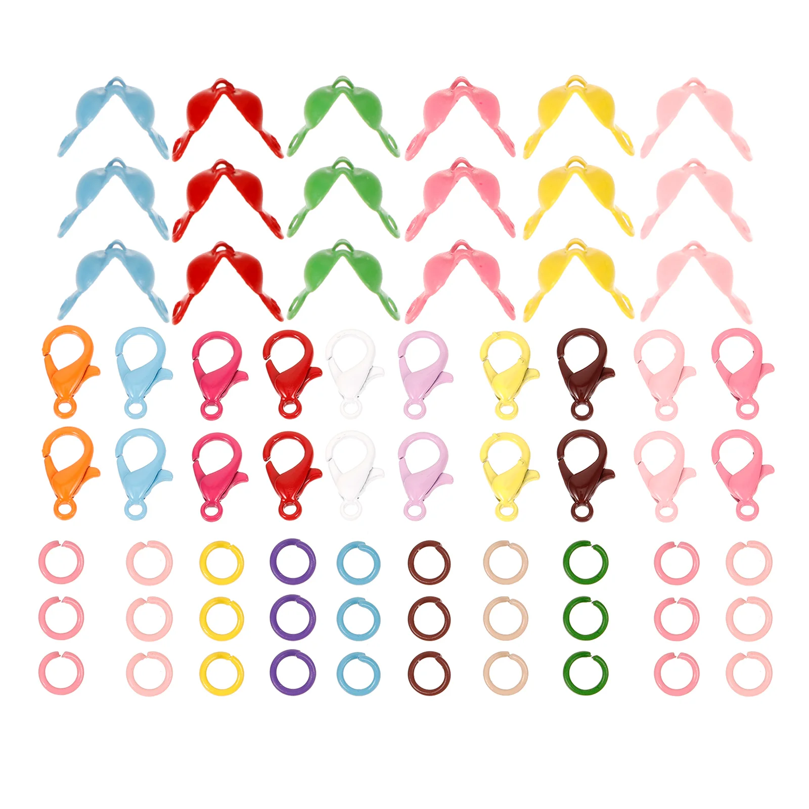 

1 set Colorful Necklace Kit Lobster Clasp Rings Diy Jewelry Clamps Connectors Mixed Colors Jewelry Materials Craft Clasps