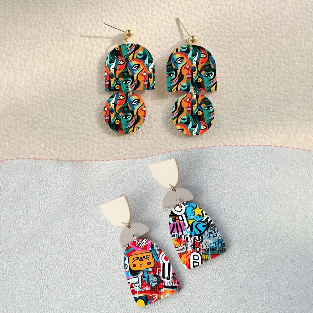 Floral Leopard Print Pattern Polymer Clay Watercolor Transfer Paper Pottery Earrings Jewelry Soluble Disposable Sticker Tools