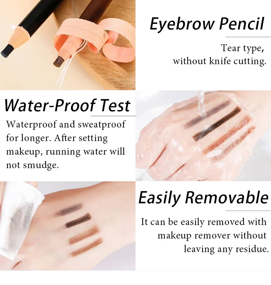 5 stücke Professionelle Microblading Bleistift Permanent Augenbraue Bleistift Tattoo Wasserdicht Kunst Tönung Make-Up Augenbraue Stift Enhancer Kosmetik – Detail 8