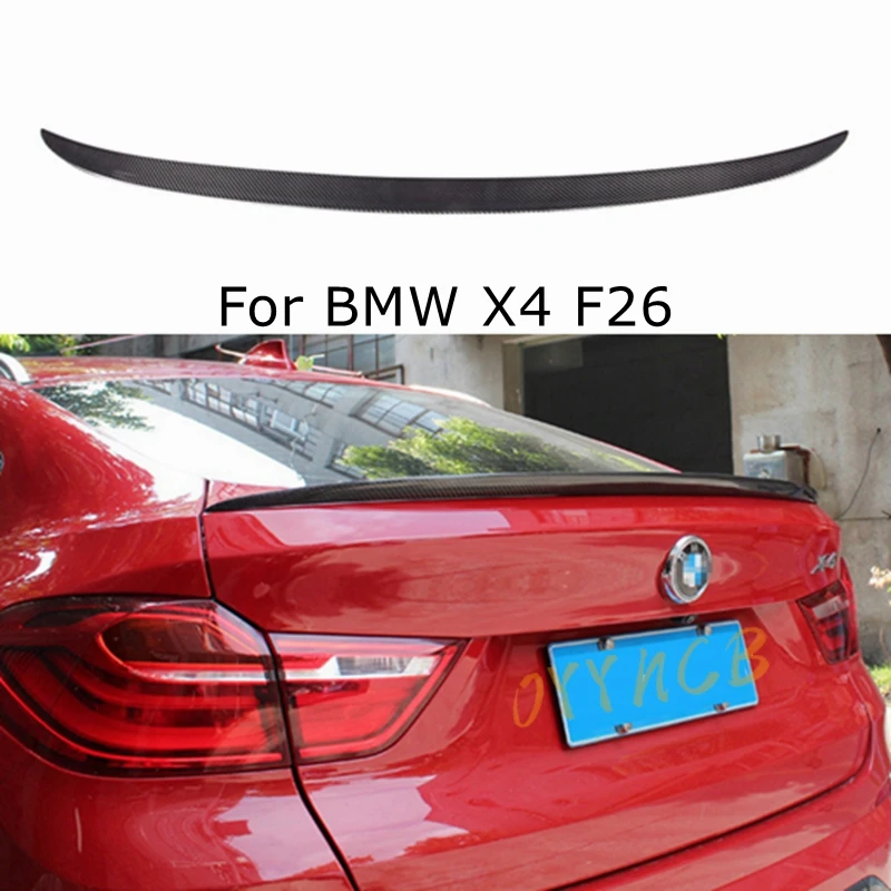 

For BMW X4 F26 M Style Carbon Fiber Rear Spoiler Trunk Wing 2013-2018 FRP Gloss Black Forged Carbon