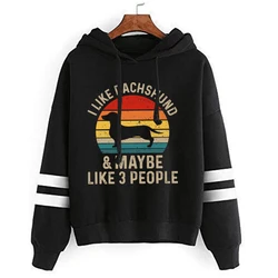 Divertente I Like bassotto potrebbe piacere 3 persone stampate top Harajuku felpa con cappuccio moda felpa donna uomo Casual Pullover con cappuccio