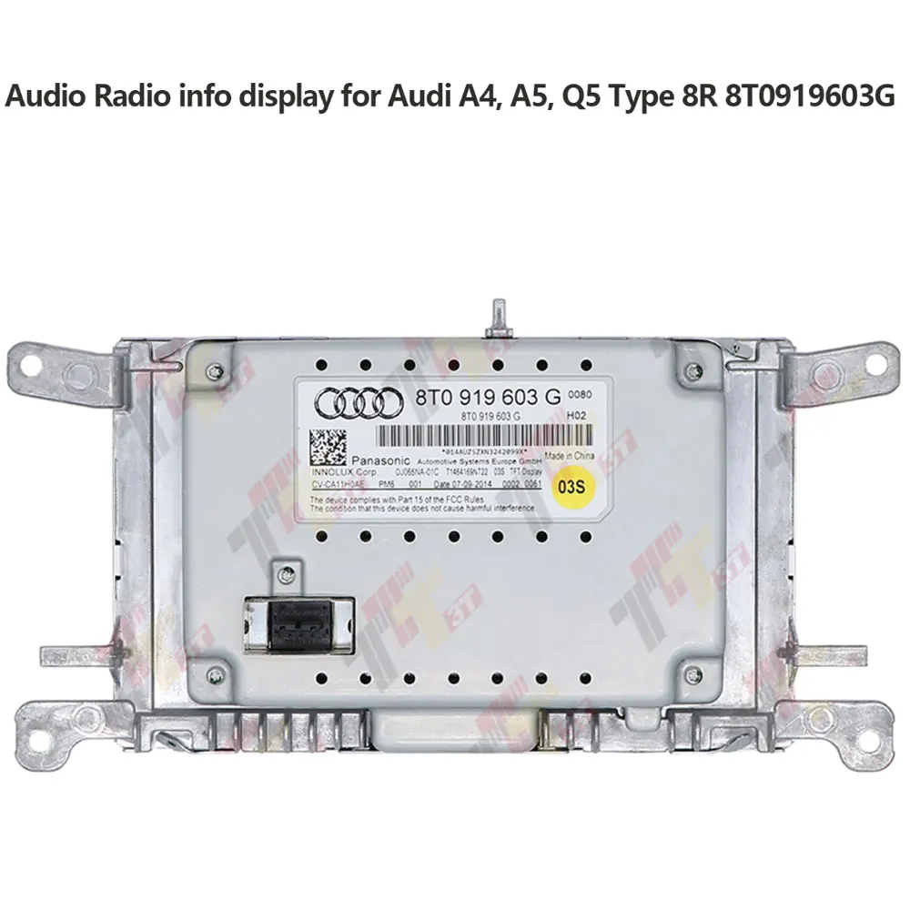 Audio Radio info Display for Audi A4, A5, Q5 Type 8R 8T0919603G