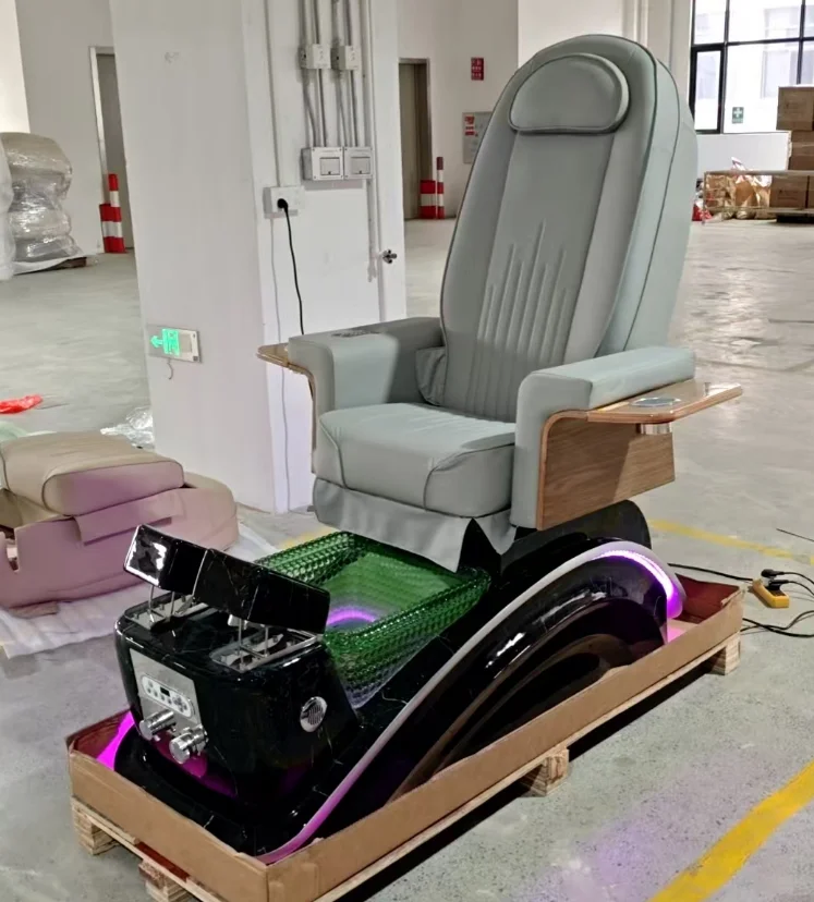 Modern Tubeless Jet Foot Massage Chair Adjustable High-back Foot Massage Spa Chair Spa Foot Care Station