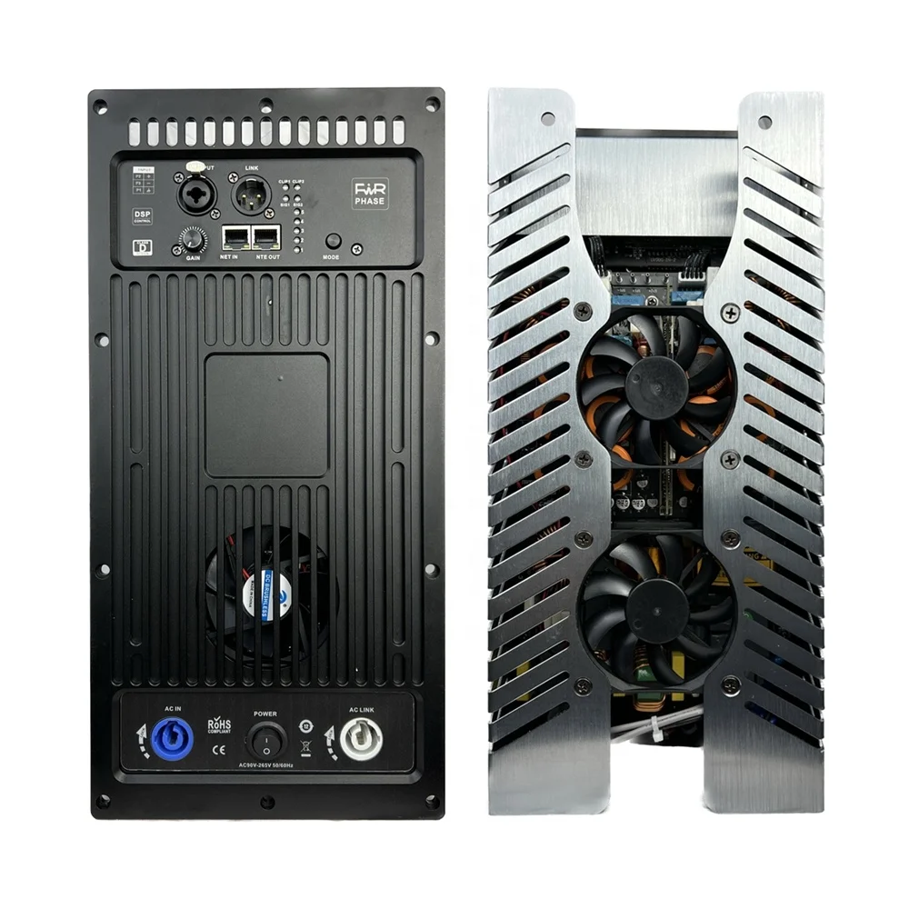 

4000W RMS Active Subwoofer Plate Amplifier DSP2200 Built-in Germany ALLDSP DSP Metal 2 Channel Active Amplifier Module