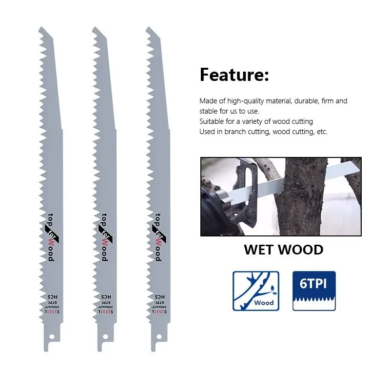 Jig Saw Blade S1531L 1/2/5Pcs for Wood Sharp Cutting Tools Reciprocating Saw Blades