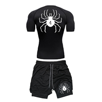 Anime Hunter X Hunter Compression Compression Shirt Set Performance Set Men's Athletic Workout Quick Dry Tee+ Bilayer Shorts