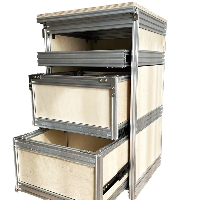 

Простой комод, ящики, алюминиевый профиль, картотека, винтажный березовый кабинет