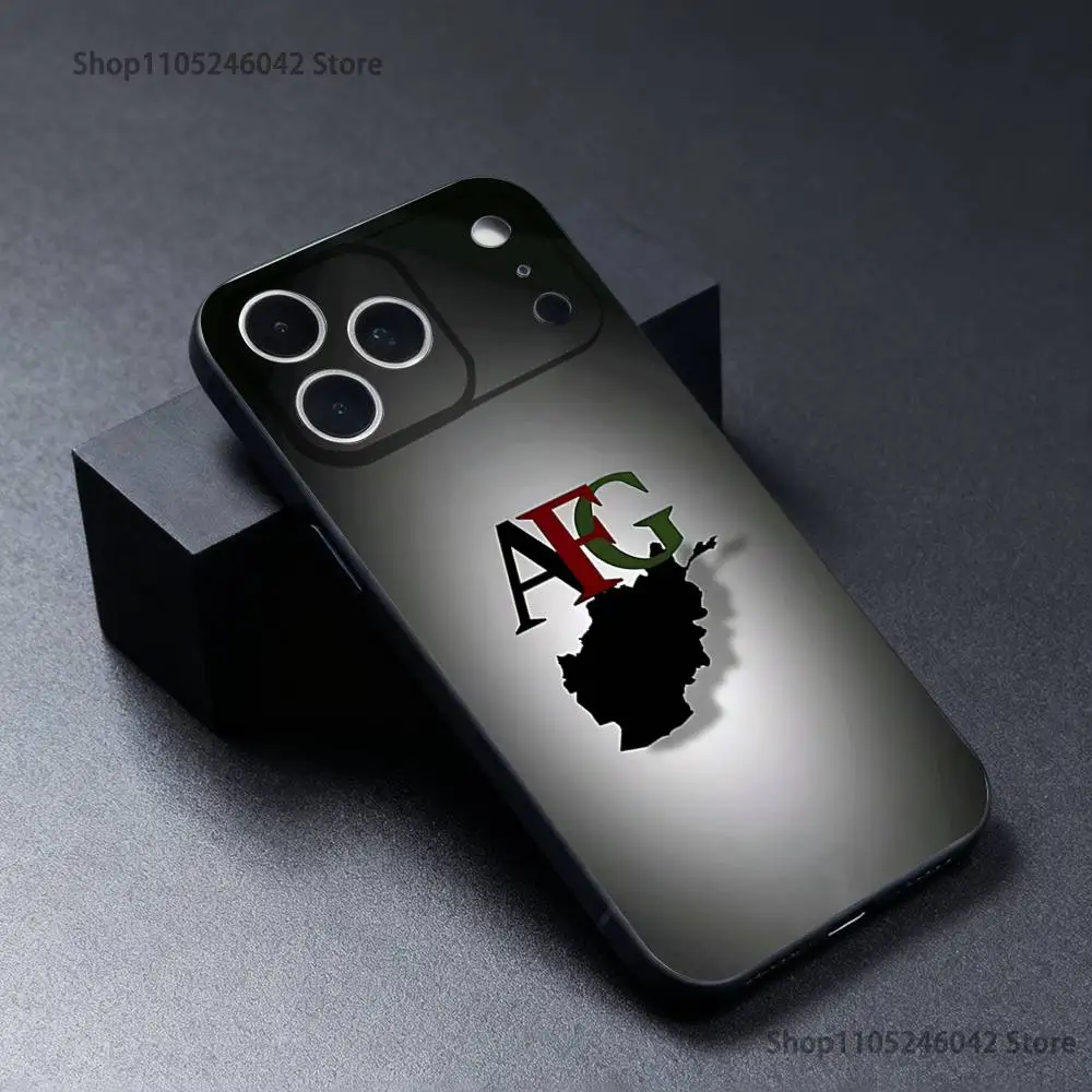Afghan Afghanistan Flag For iPhone 17,16,15,14,13,12,11,Pro,XS,Max,XR,Plus,E,SE4,Mini Black Soft Cover Phone Case view 4