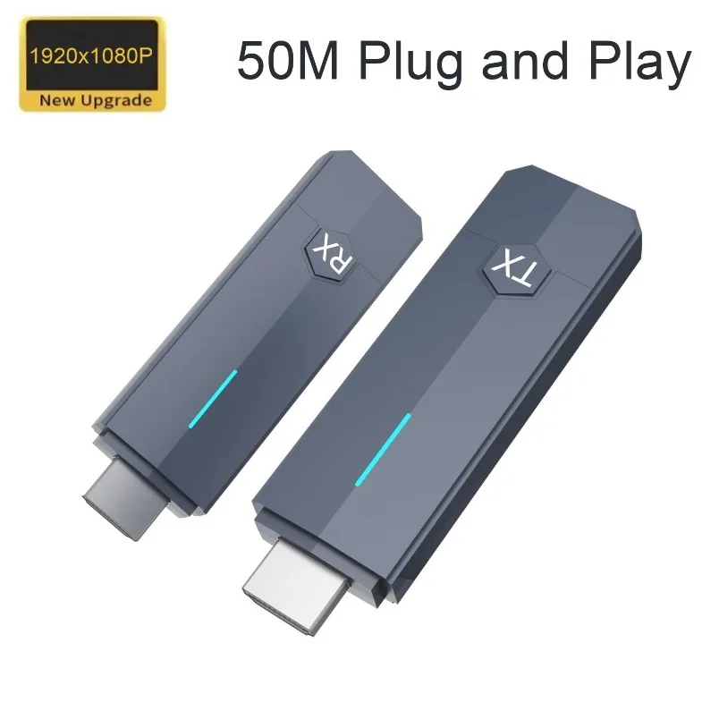 Wireless HDMI-Compatible Transmitter and Receiver Kit 5.8G 1080P 60Hz Extend Duplicate Mode for Laptop PC TV Projector Set Use