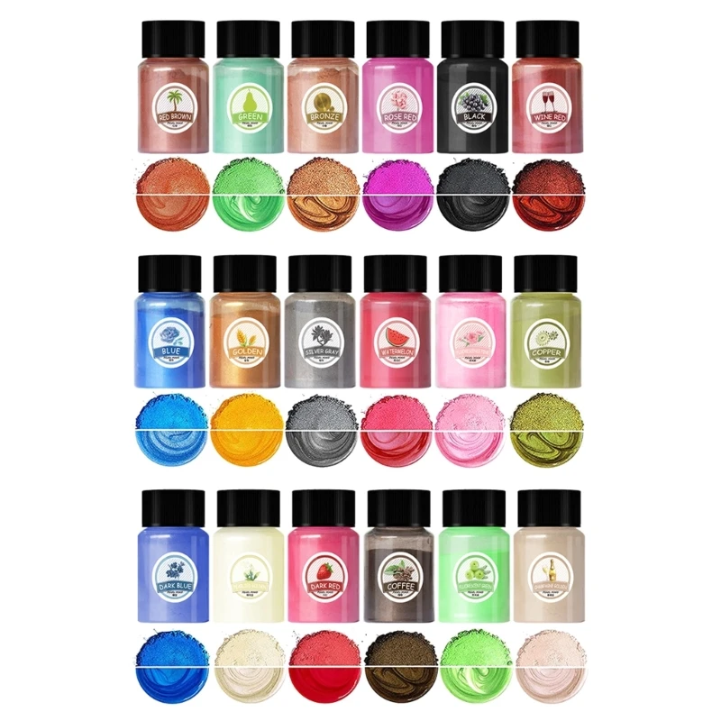 30 Bottle Box Pearlescent Pigment Powders Multi Color Powder Set Resin Pigment Powder Nail Art Decorations for Jewelry DropShip