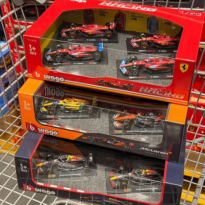 Bburago 1:43 F1 C Red Bull Mercedes-Benz Mclaren 4-Car Set Series Simulation Alloy Die-Cast Car Model Custom Toy Gift
