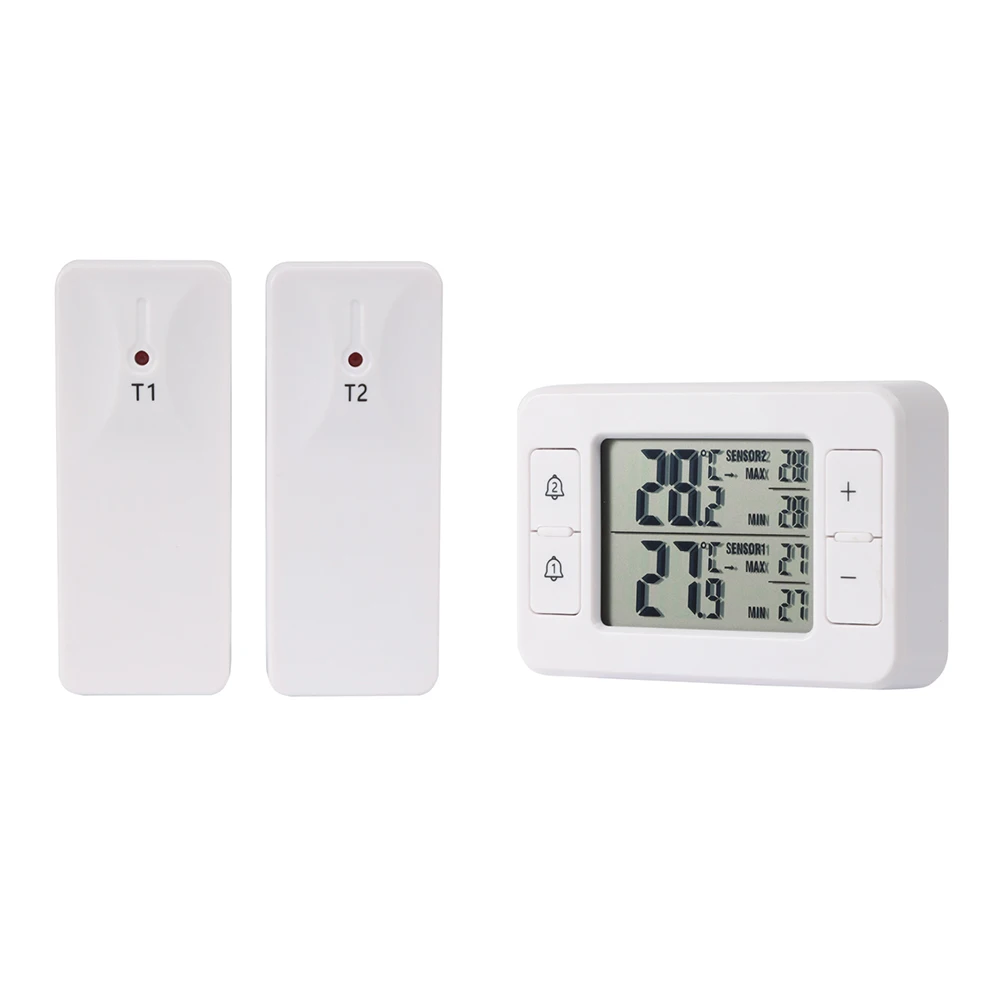 

As Shown In The Picture Indoor Outdoor Thermometer Electronic Temperature Monitor ABS Material Custom Alarms For Freezers