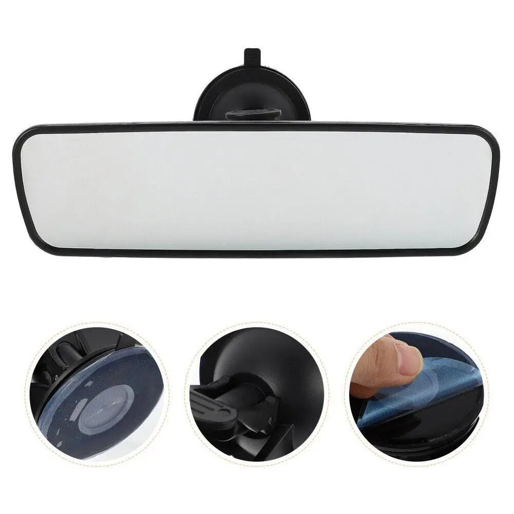 Wide-angle Rearview Mirror With 360° Rotates Adjustable Suction Cup Interior Rear View Mirrors Universal Car Rear Mirror