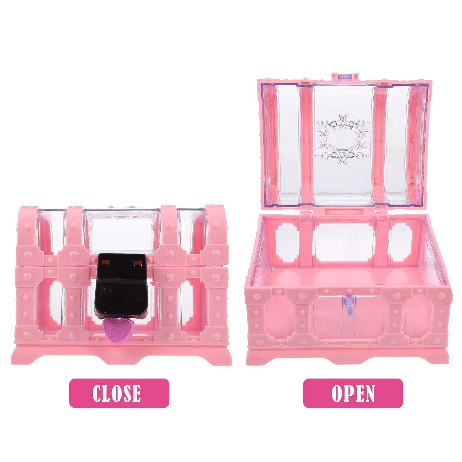 ABS Jewelry Box with Lock Durable for Long Time Simple Elegant Multi-functional Organizer Case Storage Travel Useful