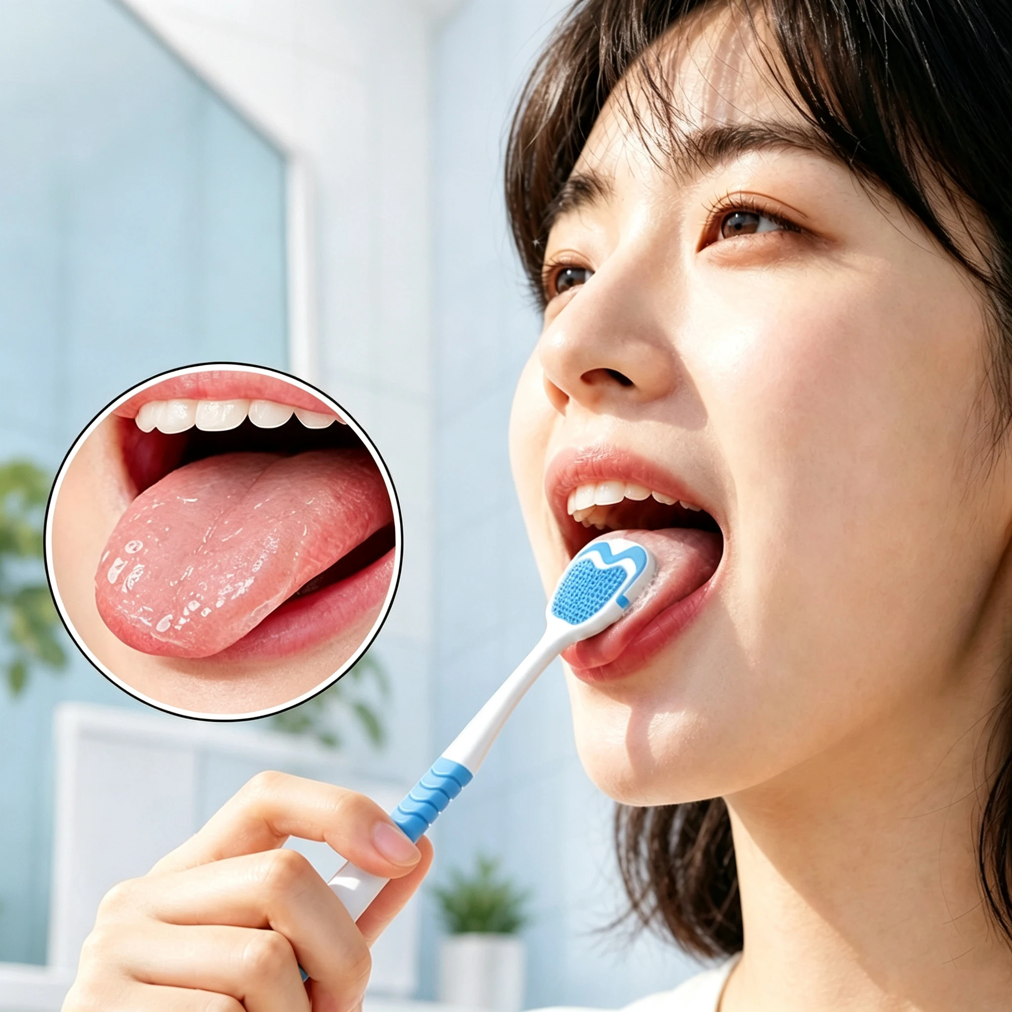 Portable Tongue Cleaning Set, Soft Tongue Scraper + Plastic Tongue Scraper, Non-Slip Handle Design, Washable, Reusable, Household Oral Care Tool