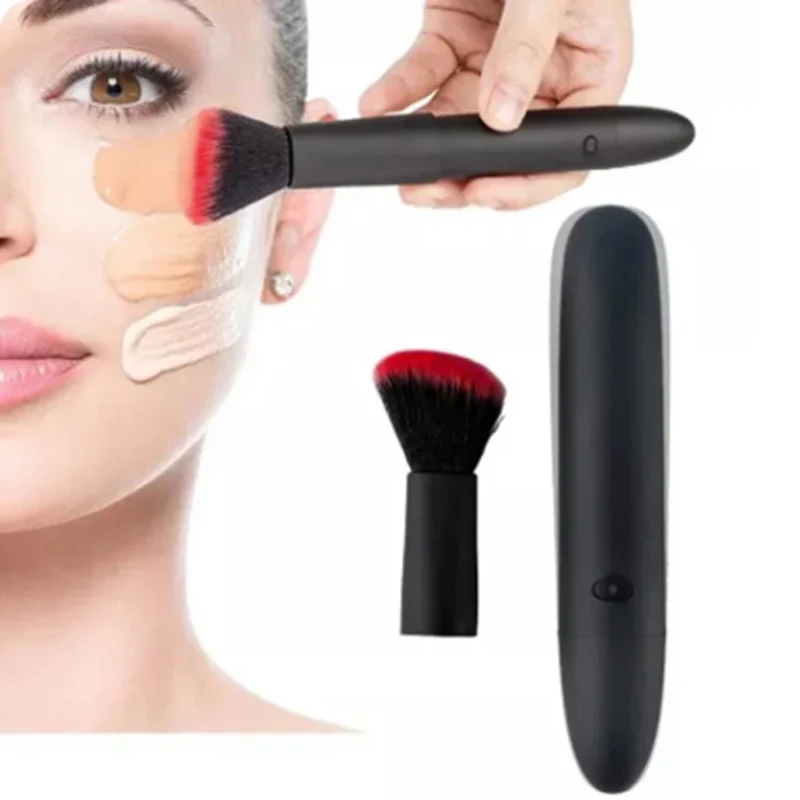 New Vibration Cosmetics Makeup Blending Brush With 10 Vibration Frequencies For Quick Makeup Electric Makeup Puff Applicator