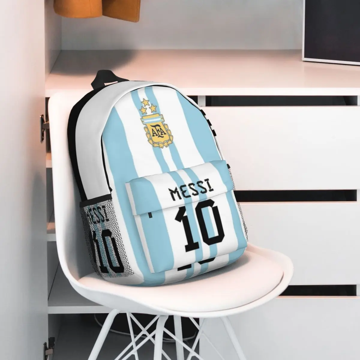 Messi-10 For Girls Boys Large Capacity Student Backpack Lightweight waterproof Backpack 15inch