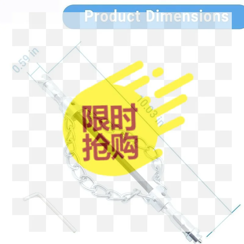 【BA】Flex Shaft Sewer Descaling Chain Metal 16MM Dual Chain Pipe Cleaning Tool Kitchen Sink Bathroom Tub Drain Cleaner