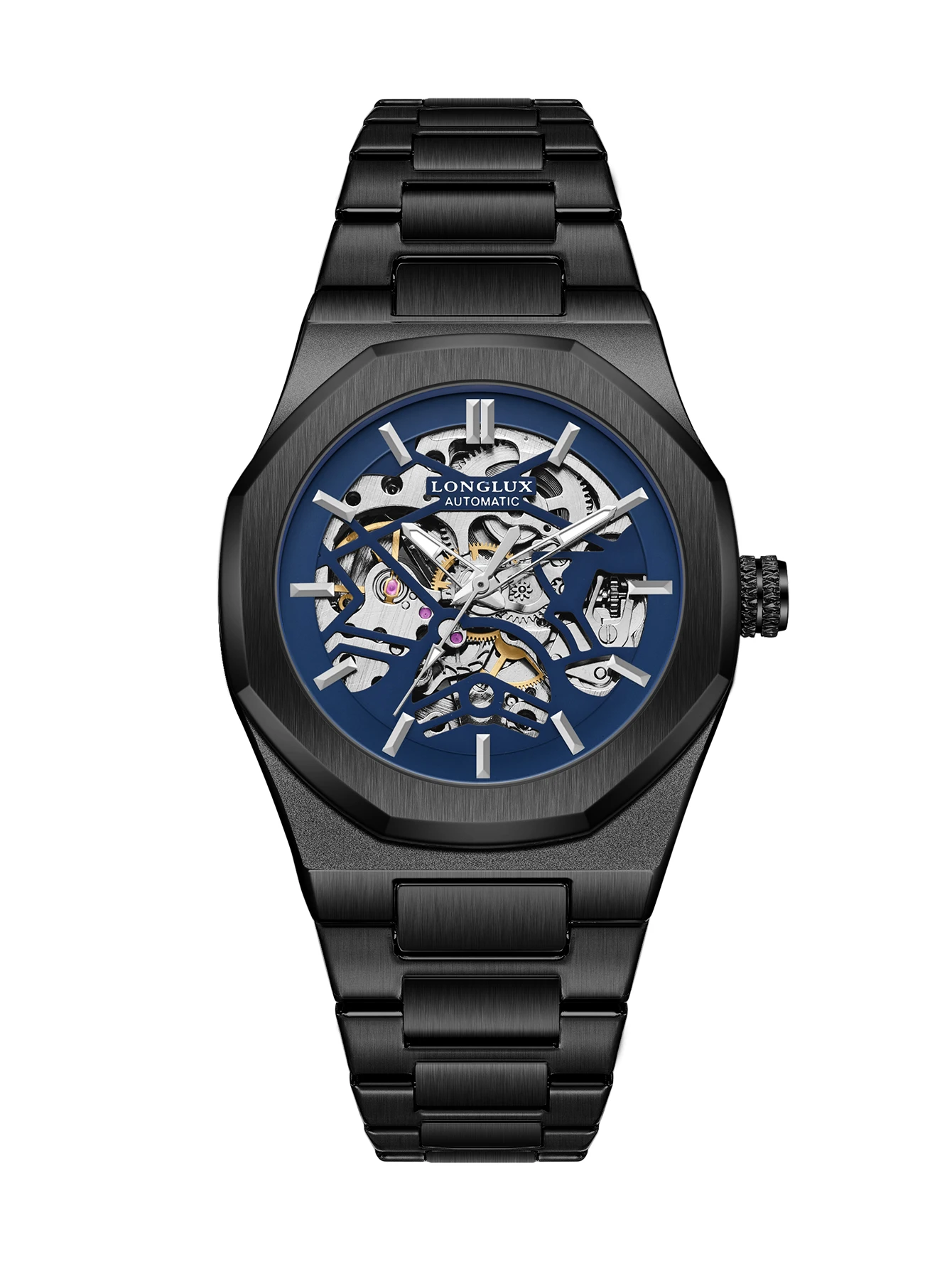 Men's Automatic Skeleton Watch with Waterproof Design